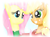 Size: 2624x1928 | Tagged: safe, artist:rachelsrandomart, applejack, fluttershy, pony, g4, duo