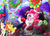 Size: 2338x1700 | Tagged: safe, artist:seriousdog, pinkie pie, pound cake, pumpkin cake, g4, bag, cake twins, christmas, clothes, dust, hearth's warming eve, pillow, santa costume