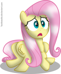 Size: 2053x2489 | Tagged: safe, artist:facelesssoles, fluttershy, g4, female, high res, scared, solo