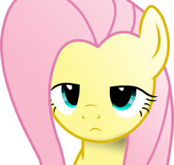 Size: 2890x2742 | Tagged: safe, artist:facelesssoles, fluttershy, g4, done with your shit, face, female, fluttershy is not amused, frown, high res, simple background, solo, transparent background, unamused, vector