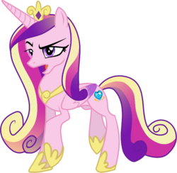 Size: 755x736 | Tagged: safe, artist:bluefluffydinosaur, princess cadance, queen chrysalis, alicorn, pony, a canterlot wedding, g4, concave belly, crown, fake cadance, female, folded wings, hoof shoes, jewelry, mare, regalia, simple background, slender, solo, thin, tiara, transparent background, vector, wings