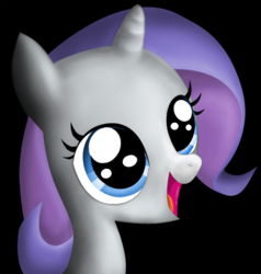 Size: 654x687 | Tagged: safe, artist:bluefluffydinosaur, rarity, g4, female, filly, filly rarity, solo, younger