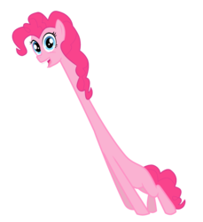 Size: 950x1036 | Tagged: safe, artist:bluefluffydinosaur, pinkie pie, g4, female, long neck, simple background, solo, transparent background, vector