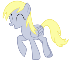 Size: 900x788 | Tagged: safe, artist:bluefluffydinosaur, derpy hooves, pegasus, pony, g4, eyes closed, female, galloping, mare, simple background, solo, transparent background, vector