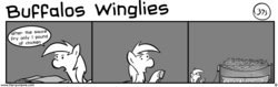 Size: 1280x404 | Tagged: safe, artist:tetrapony, derpy hooves, pegasus, pony, comic:the daily derp, g4, comic, female, mare, monochrome