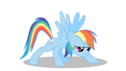 Size: 800x450 | Tagged: safe, artist:bluefluffydinosaur, rainbow dash, call of the cutie, g4, female, simple background, solo, transparent background, vector