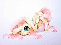 Size: 1280x945 | Tagged: safe, artist:chakanyuantu, fluttershy, g4, female, solo, traditional art