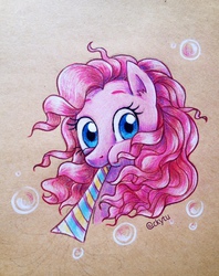 Size: 1013x1280 | Tagged: safe, artist:chakanyuantu, pinkie pie, g4, female, solo, traditional art