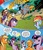 Size: 1397x1639 | Tagged: safe, idw, angus mcsteer, applejack, fluttershy, king longhorn, rainbow dash, rarity, sheriff tumbleweed, twilight sparkle, alicorn, pony, g4, spoiler:comic, spoiler:comic26, bucking, eyes closed, female, gritted teeth, idw advertisement, magic, mare, messy mane, open mouth, property damage, smiling, smirk, twilight sparkle (alicorn), wide eyes