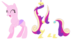 Size: 709x404 | Tagged: safe, artist:selenaede, princess cadance, g4, bald, base, female, solo