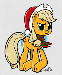 Size: 750x900 | Tagged: safe, artist:sheandog, part of a set, applejack, g4, clothes, female, scarf, solo