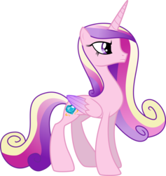 Size: 6170x6500 | Tagged: safe, artist:icaron, artist:theshadowstone, princess cadance, alicorn, pony, g4, absurd resolution, concave belly, female, mare, missing accessory, show accurate, simple background, slender, solo, thin, transparent background, vector