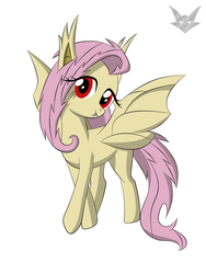 Size: 2448x3264 | Tagged: safe, artist:white mist, fluttershy, bats!, g4, female, flutterbat, high res, solo