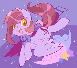 Size: 511x448 | Tagged: safe, artist:zhampy, oc, oc only, pegasus, pony, clothes, female, flying, mare, scarf, solo, stars