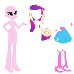 Size: 596x597 | Tagged: safe, artist:selenaede, princess cadance, equestria girls, g4, bald, base, equestria girls-ified, female, nudity, solo