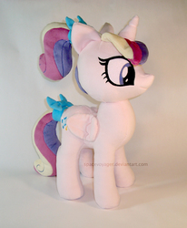 Size: 990x1200 | Tagged: safe, artist:planetplush, princess cadance, g4, customized toy, irl, photo, plushie, solo, watermark, younger