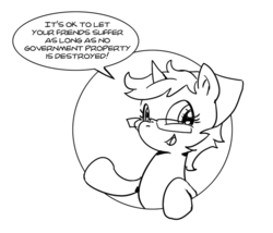 Size: 692x592 | Tagged: artist needed, safe, idw, bittersweet (g4), friendship is magic #3, g4, my little pony: friendship is magic (idw), bad advice fluttershy, exploitable meme, katie cook, meme, meta, monochrome, sketch