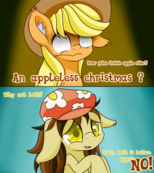 Size: 3200x3610 | Tagged: safe, artist:an-m, applejack, oc, oc:pear blossom, g4, big ears, faic, floppy ears, high res