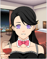 Size: 452x566 | Tagged: safe, artist:blob9001, octavia melody, human, g4, female, humanized, rinmarugames, solo, wine glass