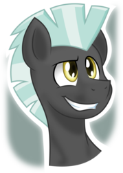 Size: 4544x6333 | Tagged: safe, artist:bcpony, artist:gray-gold, thunderlane, pegasus, pony, g4, absurd resolution, bust, grin, male, portrait, simple background, smiling, solo, stallion, transparent background