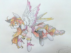Size: 1280x960 | Tagged: safe, artist:maesawa, oc, oc only, clothes, dress, solo, traditional art