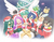 Size: 2829x2200 | Tagged: safe, artist:howxu, discord, king sombra, princess cadance, princess celestia, princess luna, queen chrysalis, human, g4, clothes, hat, high res, horn, horned humanization, humanized, present, santa costume, santa hat, winged humanization