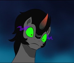 Size: 1189x1014 | Tagged: safe, artist:doublewbrothers, king sombra, pony, unicorn, g4, cropped, dark magic, faic, magic, male, reaction image, sombra eyes, stallion, thousand yard stare, wat, wtf