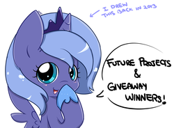 Size: 2499x1844 | Tagged: safe, artist:mrsremi, princess luna, g4, female, filly, solo, woona