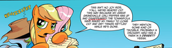 Size: 1979x559 | Tagged: safe, idw, applejack, fluttershy, rainbow dash, g4, spoiler:comic