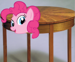 Size: 449x374 | Tagged: safe, pinkie pie, g4, table, wat
