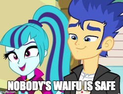 Size: 418x321 | Tagged: safe, flash sentry, sonata dusk, equestria girls, g4, exploitable meme, female, male, meme, ship:senata, shipping, straight, waifu thief