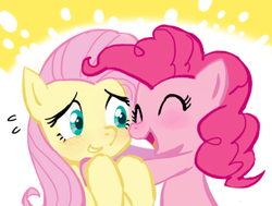 Size: 330x250 | Tagged: safe, artist:baekgup, fluttershy, pinkie pie, g4, hug