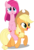 Size: 6000x8861 | Tagged: safe, artist:notlikelyanartist, applejack, pinkie pie, earth pony, pony, g4, magical mystery cure, absurd resolution, female, mare, pinkamena diane pie, pinkie pie riding applejack, ponies riding ponies, riding, simple background, swapped cutie marks, transparent background, vector