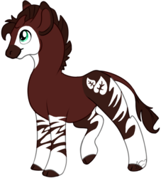 Size: 599x659 | Tagged: safe, artist:cassandra1891, oc, oc only, oc:tahari, okapi, solo