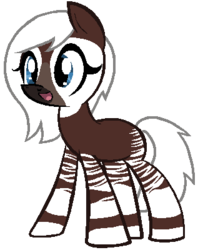 Size: 317x400 | Tagged: safe, artist:unicorngirl1, oc, oc only, oc:heartfelt, okapi, solo