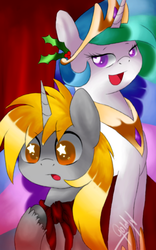 Size: 400x640 | Tagged: safe, artist:goldnretriever, princess celestia, oc, g4, heart eyes, starry eyes, wingding eyes