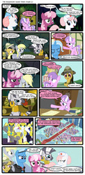 Size: 800x1644 | Tagged: safe, artist:newbiespud, artist:thedigodragon, edit, edited screencap, screencap, apple bloom, applejack, blues, bruce mane, caesar, caramel, charlie coal, cheerilee, chelsea porcelain, cherry cola, cherry fizzy, clarion call, classy clover, cobalt (g4), cornetta, count caesar, daring do, dark moon, dashing dandy, derpy hooves, diamond mint, diamond tiara, eclair créme, flank sinatra, graceful falls, graphite, lavender saddles, lyrica lilac, masquerade, meadow song, midnight stone, mint swirl, mr. waddle, night light, night lily, north star, noteworthy, nurse redheart, orion, pampered pearl, parasol, pinkie pie, pipe down, plumeria, ponet, princess cadance, princess celestia, queen chrysalis, rainbow dash, rarity, royal ribbon, scootaloo, sealed scroll, serene waves, shooting star (character), spike, spring forward, star gazer, summer nights, sweetie belle, trixie, twilight velvet, wilma, zecora, earth pony, pegasus, pony, unicorn, zebra, comic:friendship is dragons, g4, alicorn amulet, armor, building, chair, cloak, clothes, collaboration, comic, dialogue, disguise, disguised changeling, dungeons and dragons, ear piercing, earring, eyes closed, female, filly, hat, helmet, hoof shoes, jewelry, looking back, mare, neck rings, piercing, pith helmet, royal guard, salute, screencap comic, sitting, smarmony tries, tiara, unamused, wall of tags