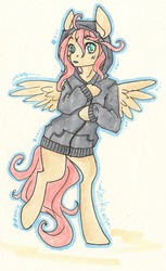 Size: 1172x1920 | Tagged: safe, artist:cloud-up, fluttershy, g4, clothes, hoodie