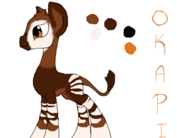 Size: 920x718 | Tagged: safe, artist:angrykarin666, oc, oc only, okapi, original species, reference sheet, solo, stripes