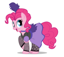 Size: 2800x2500 | Tagged: safe, artist:mixermike622, pinkie pie, earth pony, pony, g4, over a barrel, season 1, clothes, cute, diapinkes, dress, female, mare, pinkie pie also dresses in style, puffy sleeves, saloon dress, saloon pinkie, simple background, solo, transparent background