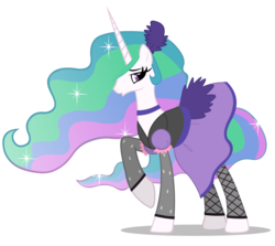 Size: 2800x2500 | Tagged: safe, artist:mixermike622, princess celestia, alicorn, pony, g4, clothes, dress, female, mare, saloon dress, simple background, solo, transparent background