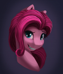 Size: 2160x2515 | Tagged: safe, artist:sceathlet, pinkie pie, earth pony, pony, g4, female, high res, looking at you, mare, portrait, smiling, solo