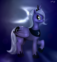 Size: 970x1050 | Tagged: safe, artist:iconon, princess luna, g4, female, s1 luna, solo