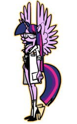 Size: 500x800 | Tagged: safe, artist:cofotory, twilight sparkle, anthro, g4, ambiguous facial structure, female, glasses, simple background, solo, transparent background, twilight sparkle (alicorn)
