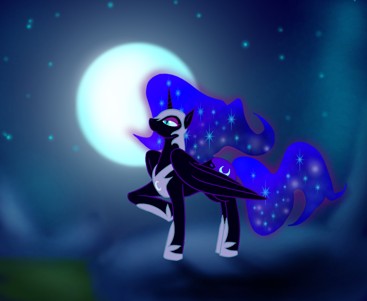 Safe Artist Livinlovindude Nightmare Moon Female Solo Derpibooru