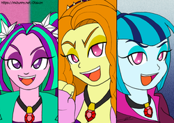 Size: 1900x1344 | Tagged: safe, artist:otakon, adagio dazzle, aria blaze, sonata dusk, equestria girls, g4, my little pony equestria girls: rainbow rocks, clean, the dazzlings