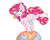 Size: 1024x821 | Tagged: dead source, safe, artist:joey darkmeat, artist:missmagicalwolf, pinkie pie, earth pony, pony, g4, ball, female, party horn, raised leg, solo