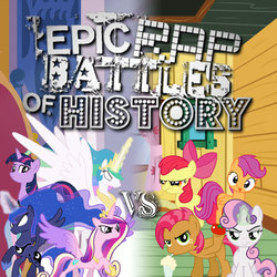 Size: 600x600 | Tagged: safe, artist:1992zepeda, apple bloom, babs seed, princess cadance, princess celestia, princess luna, scootaloo, sweetie belle, twilight sparkle, alicorn, pony, g4, alicorn tetrarchy, cutie mark crusaders, epic rap battles of history, female, lyrics in the comments, mare, parody, twilight sparkle (alicorn)