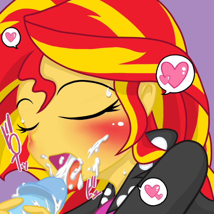 Sunset shimmer with mouth full of cum