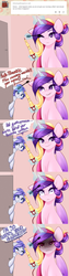 Size: 1280x5088 | Tagged: safe, artist:sugarberry, princess cadance, oc, g4, ask-cadance, comic, magic, telekinesis, this will end in tears and/or death, tumblr